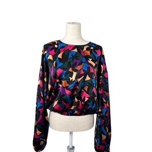 NWOT Show Me Your MuMu Good Times Top Mosaic Magic Satin